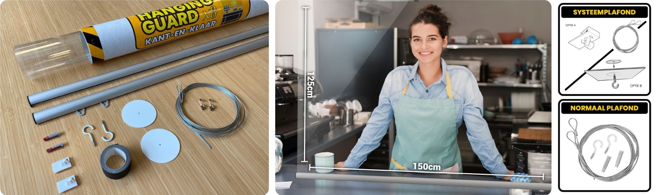 Hangend corona scherm