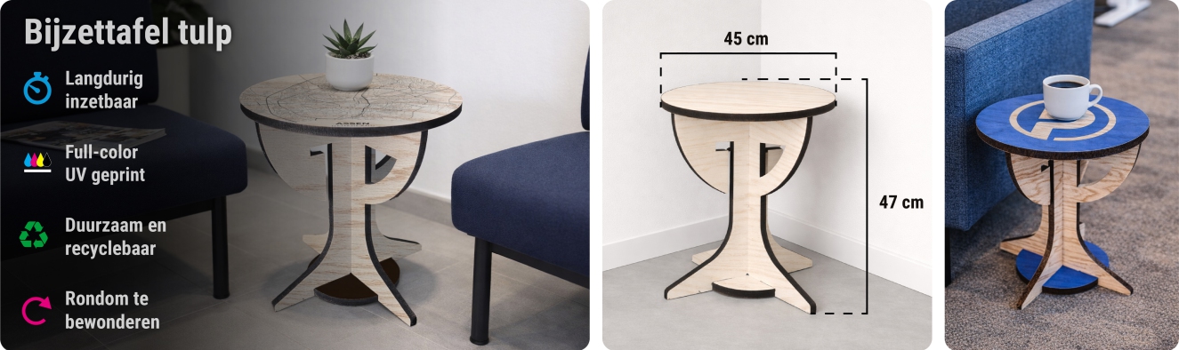 Krukje of Bijzettafel Tulp