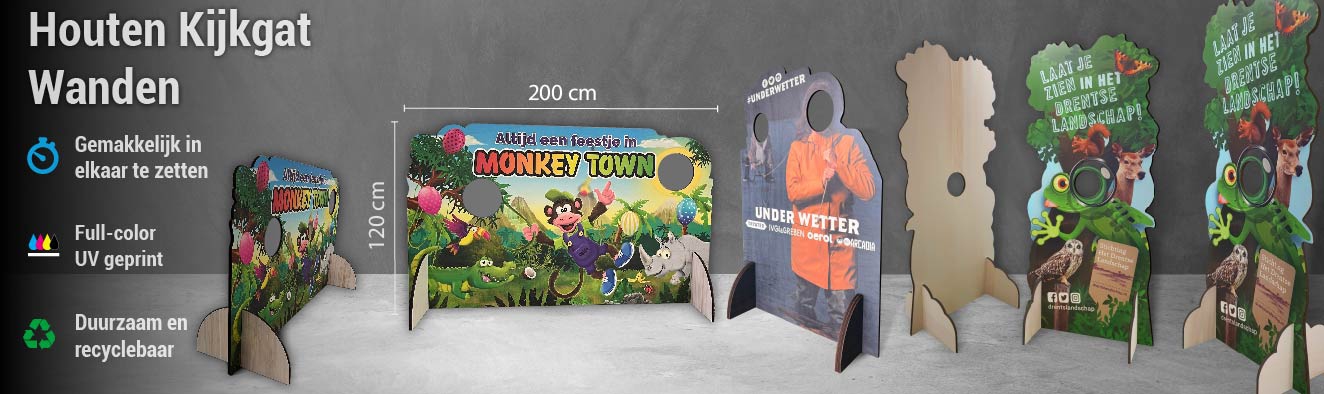 Kijkgat wand 13 laags populier hout 18mm