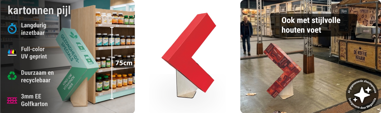 Kartonnen pijl