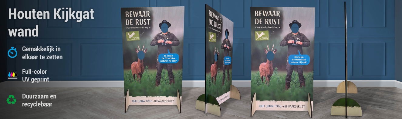 Kijkgat wand 13 laags populier hout 18mm