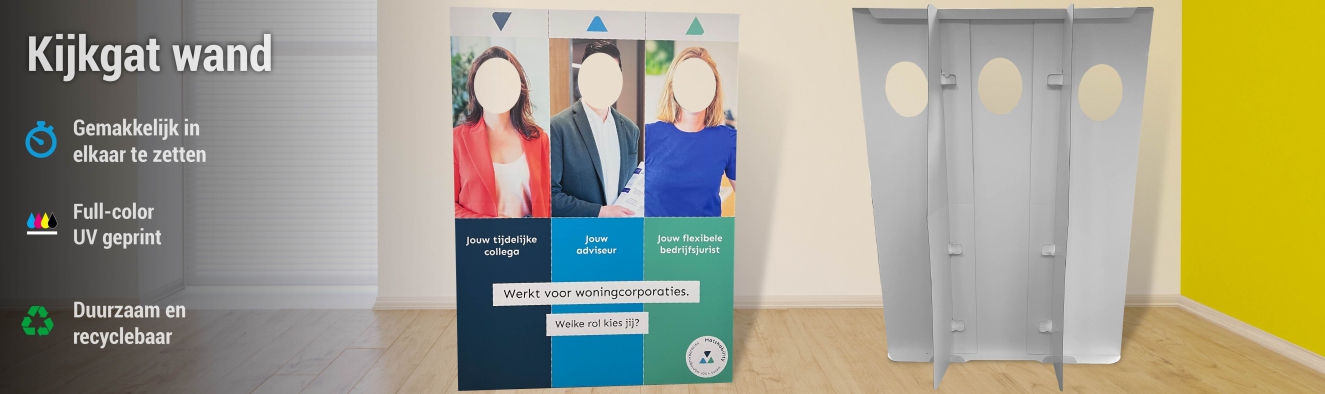 Kijkgat wand 3mm EE golfkarton