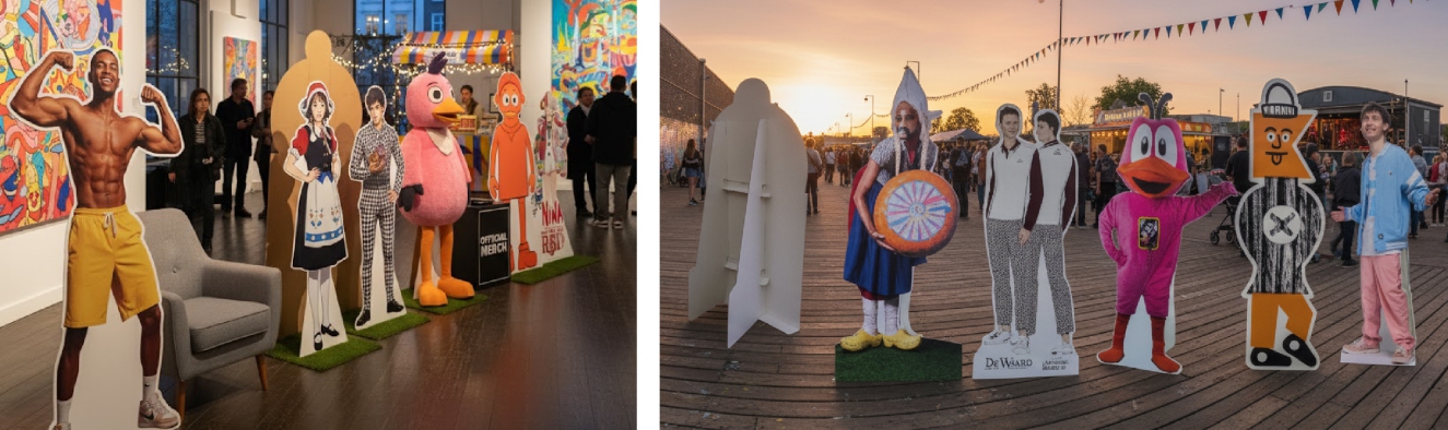 Levensgrote figuren 75x200