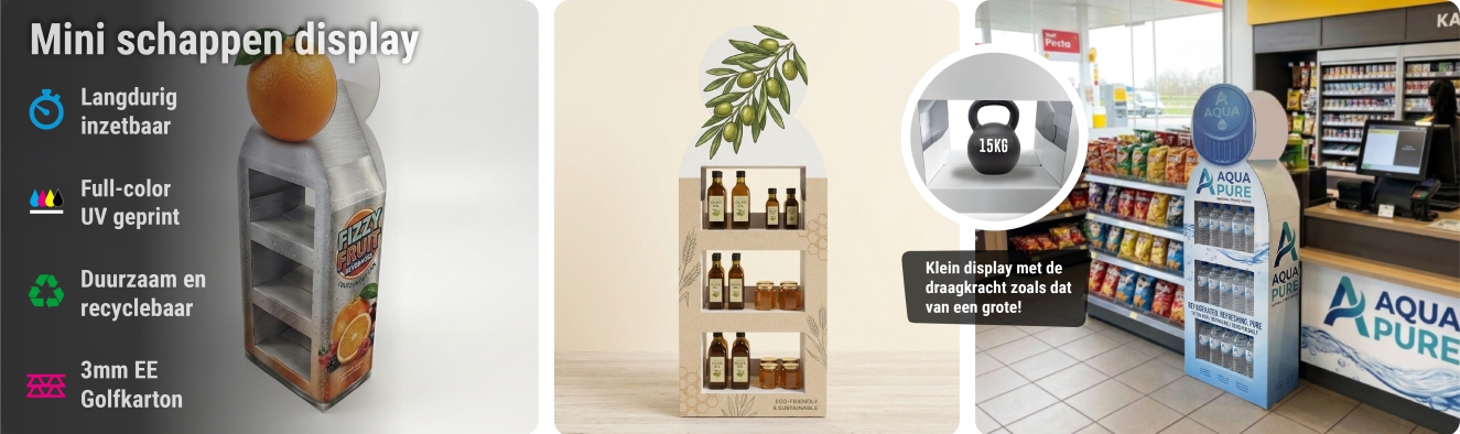 Mini schappen display