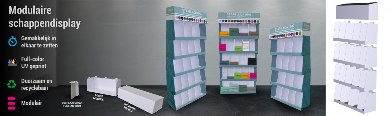 Modulaire schappendisplay