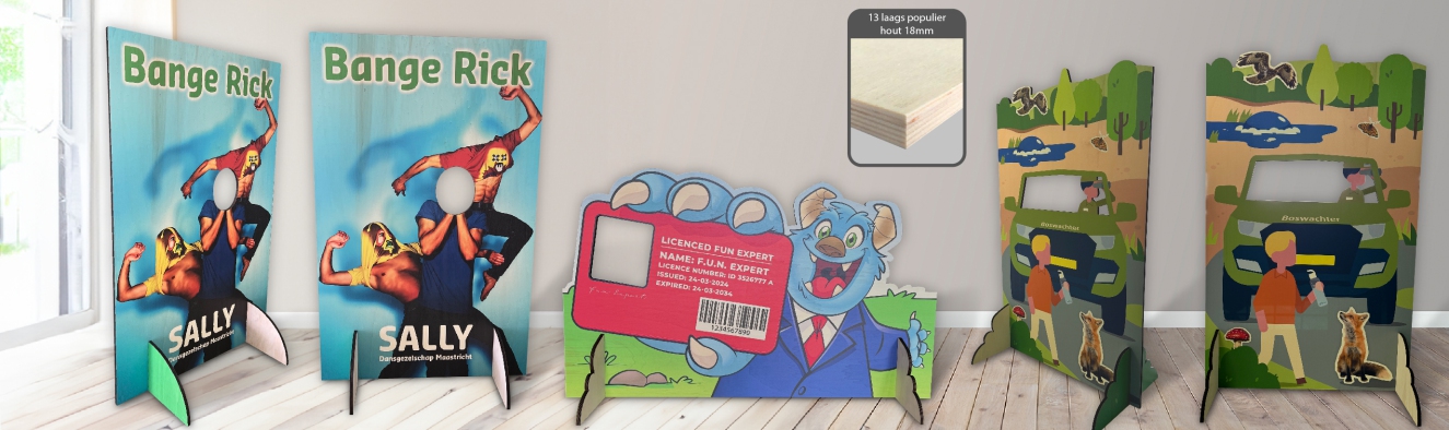 Kijkgat wand 13 laags populier hout 18mm