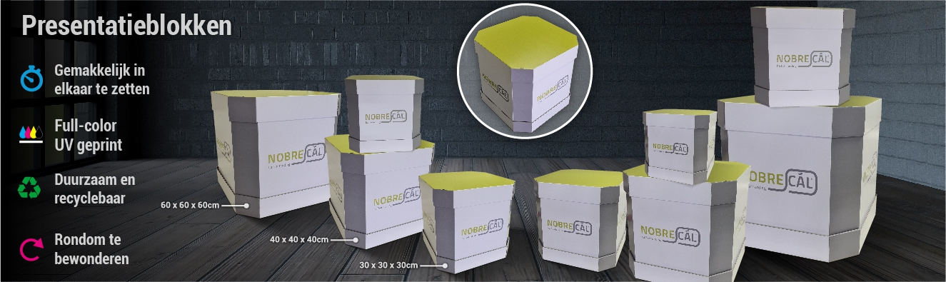 Kartonnen presentatieblokken