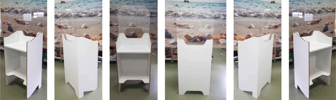 Receptiebalie met spatscherm