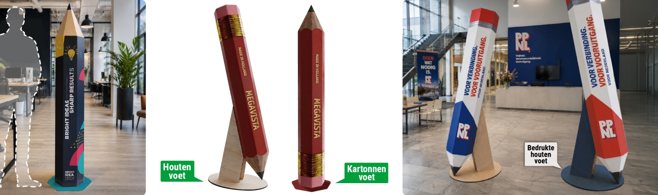 Reusachtig potlood van karton