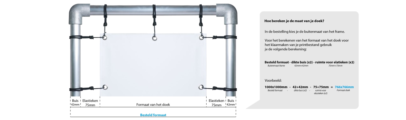 Doek met Frame van 42 mm