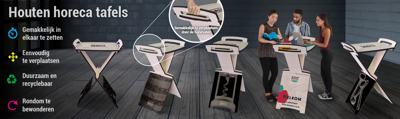 Houten Horeca statafels