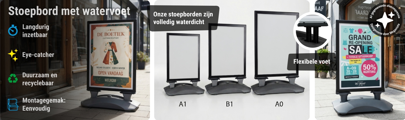 Stoepborden met watervoet