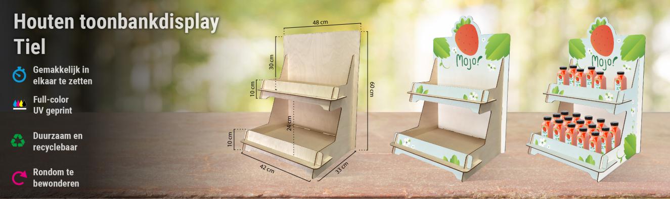 Houten toonbankdisplay Tiel