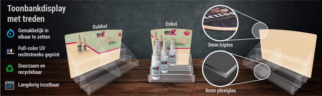 Plexiglas Toonbankdisplay met treden