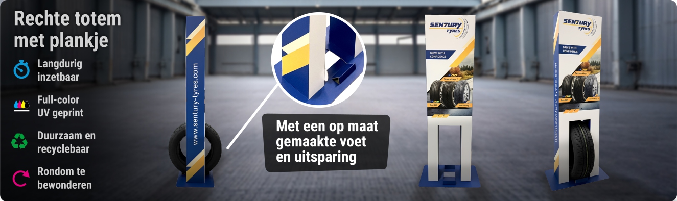 Rechte Totem met plankje