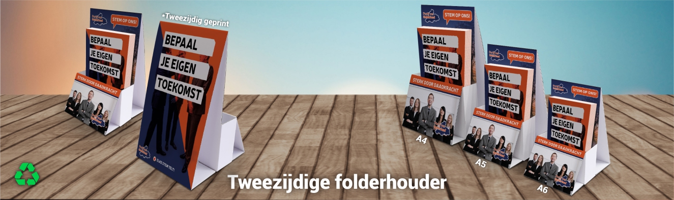 Tweezijdige folderhouder A4, A5 & A6