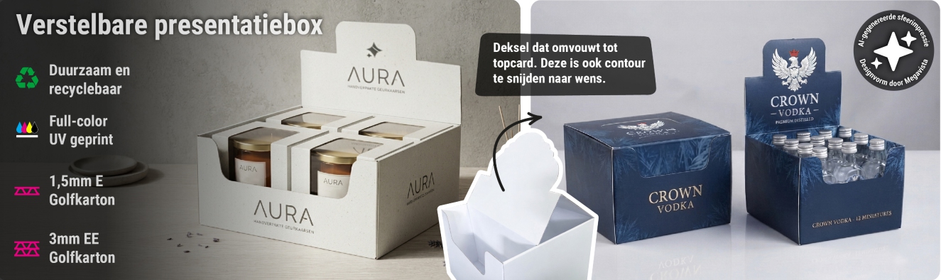 Verstelbare presentatie box