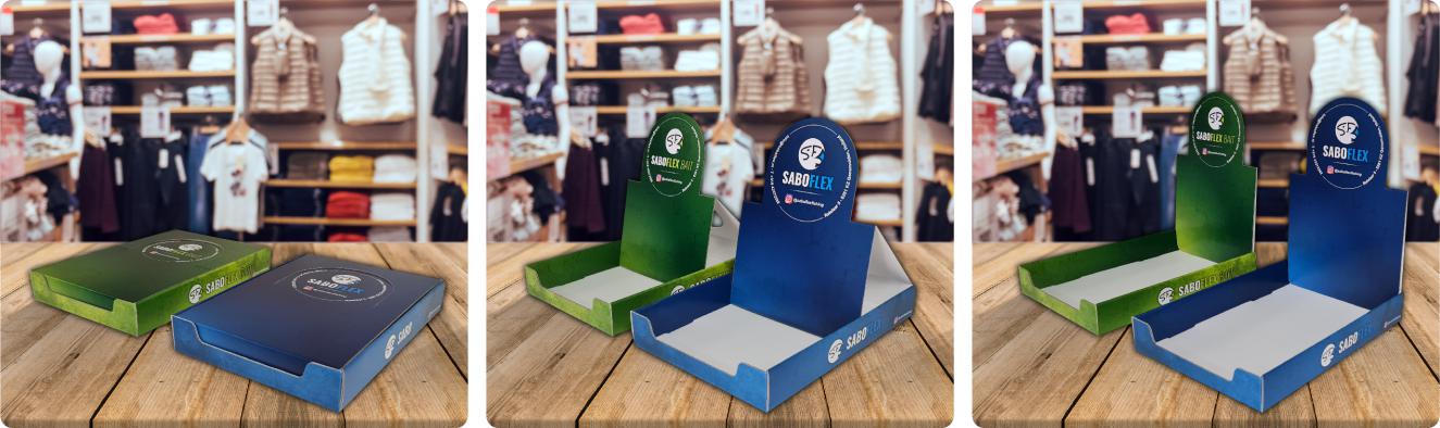Verstelbare presentatie box