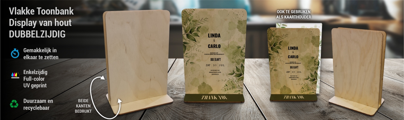 Vlakke Toonbank Display van hout