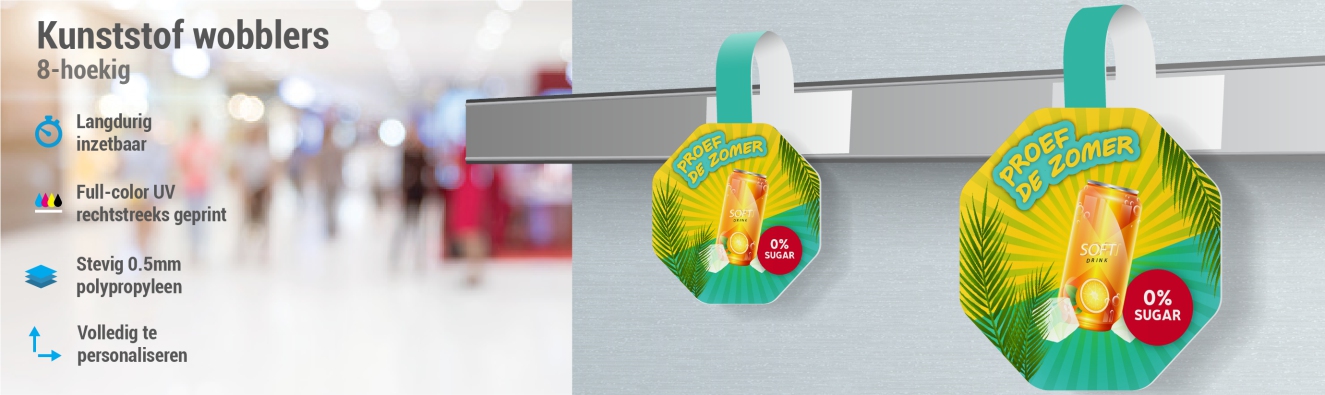 Kunststof wobblers - 8-hoekig