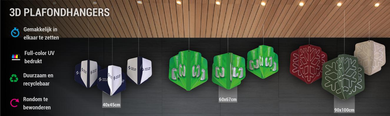 3D plafondhangers