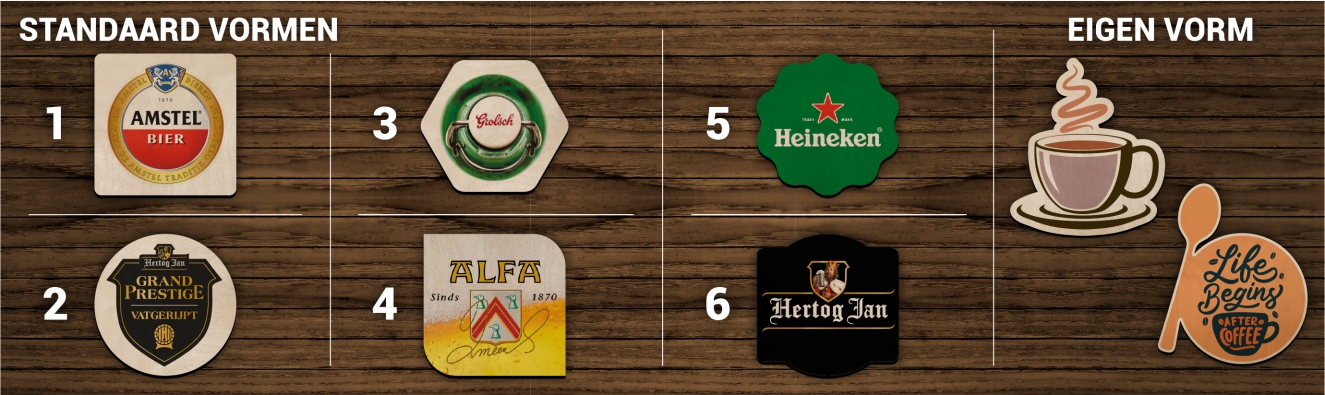 Gepersonaliseerde houten onderzetters
