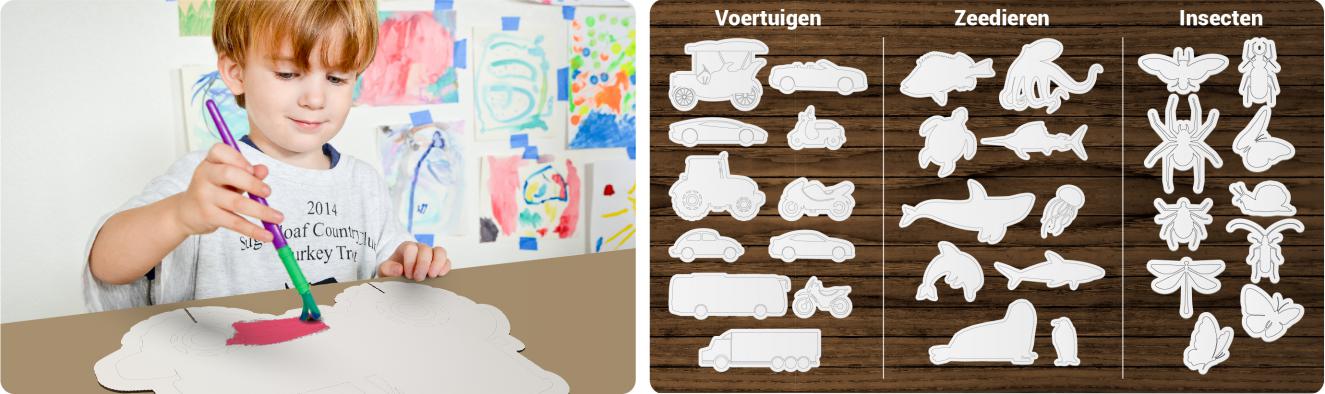 Kartonnen kleurplaten