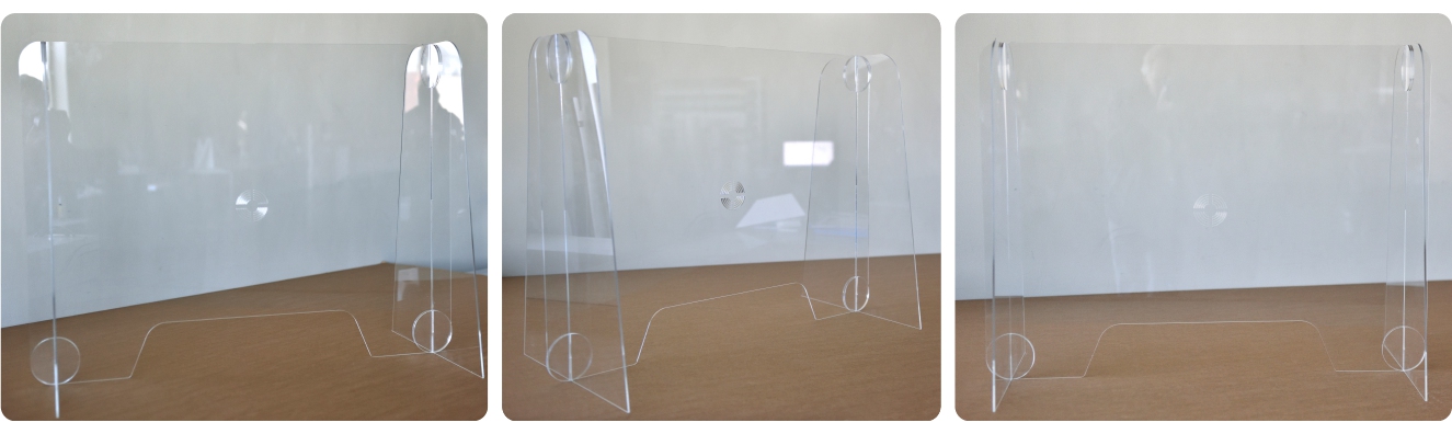 Plexiglas spatscherm rechte uitvoering