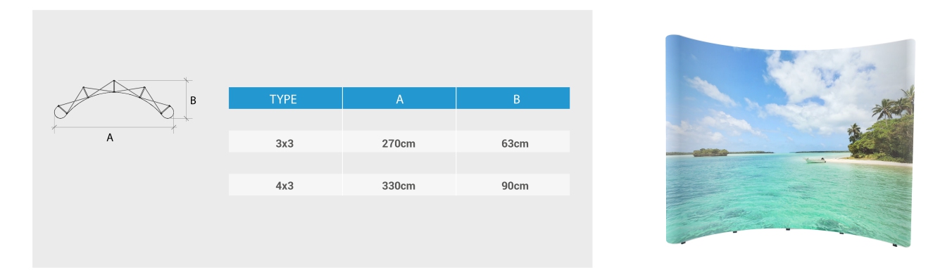 Pop-up Deluxe Curved