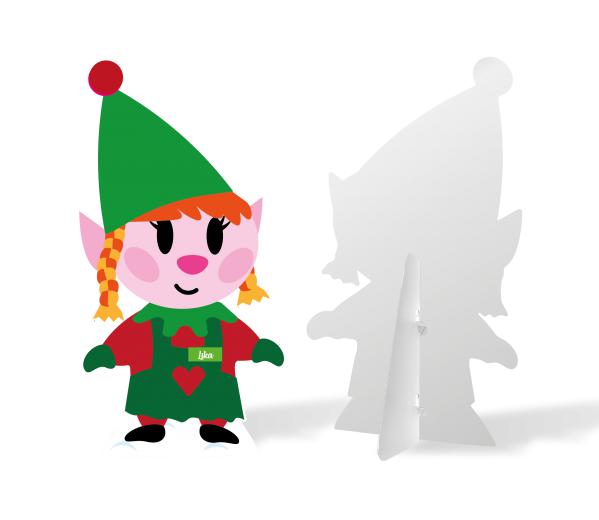 Kartonnen Kerst Elfjes