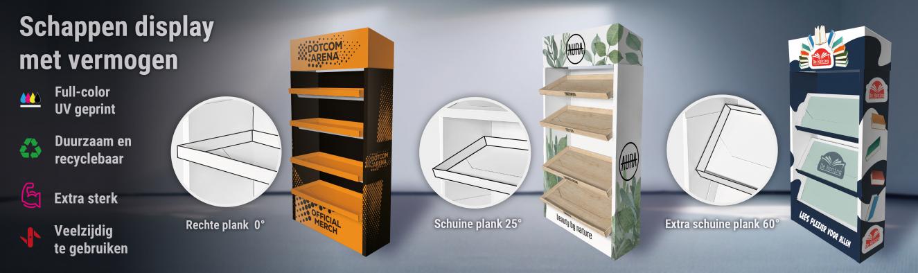 Schappen Display met Vermogen