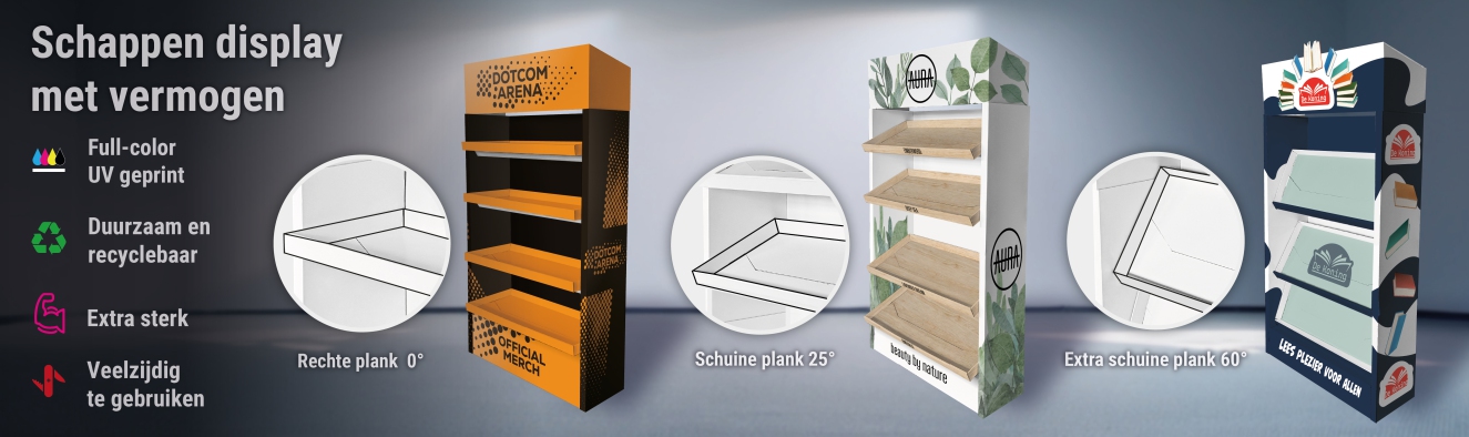 Schappen Display met Vermogen