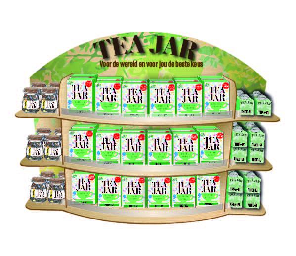 Houten planken display