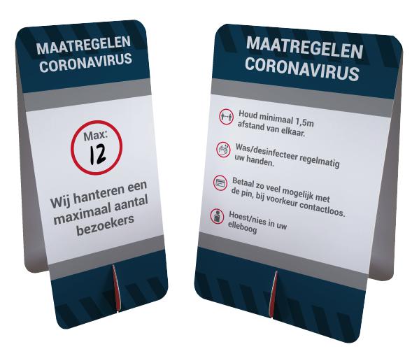 Corona aanwijzer borden