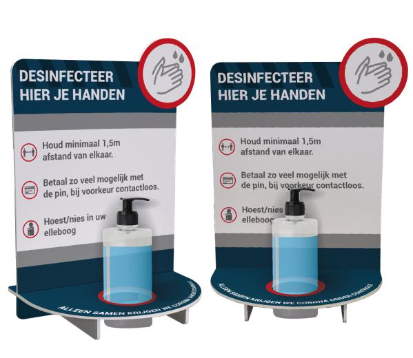 Desinfectie toonbankdisplay
