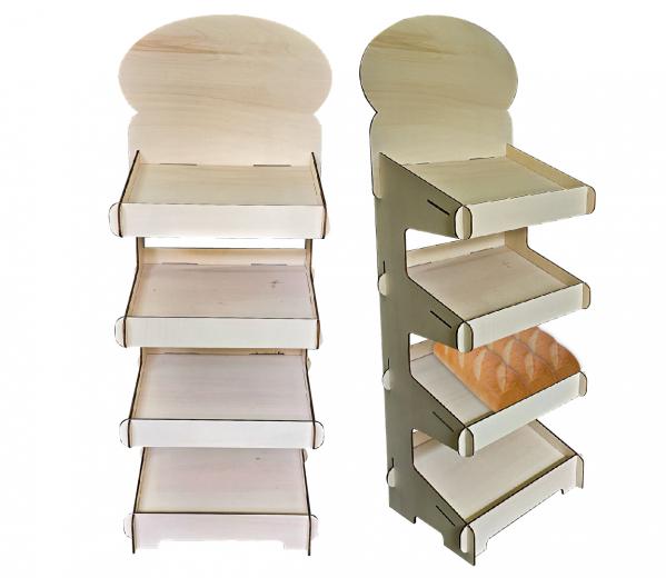 Houten schappendisplay Arnhem