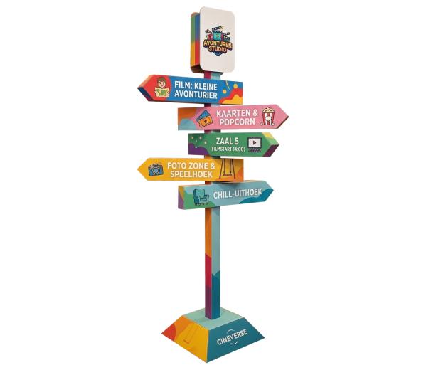 Kartonnen richtingaanwijzers