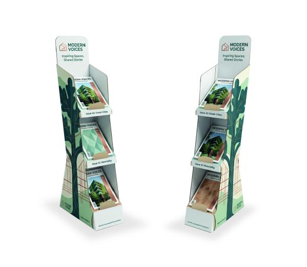 Trio magazine display