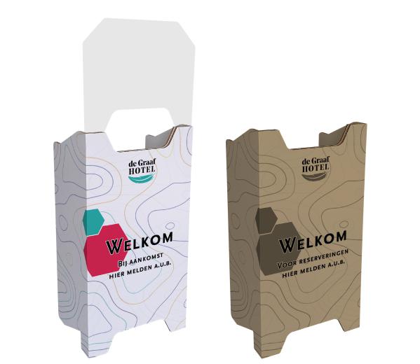 Receptie balie met spatscherm