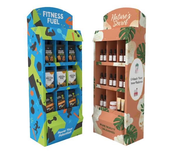 Schappendisplay met vakken