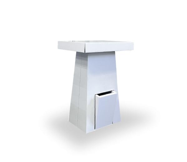 Statafel met inbouw prullenbak