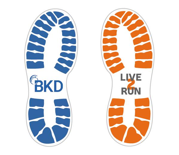 Vloerstickers looprichting voetstappen